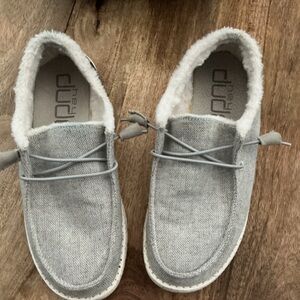 Womens HEYDUDE Wendy Slip-On Casual Shoe -Light Gray